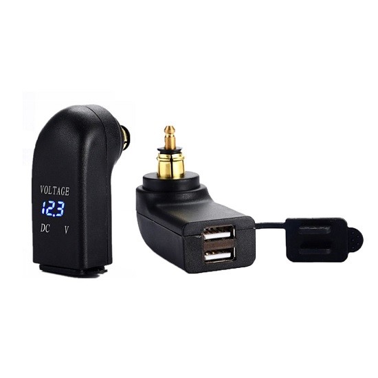ADAPTADOR 2 USB TOMA DIN BMW / TRIUMPH