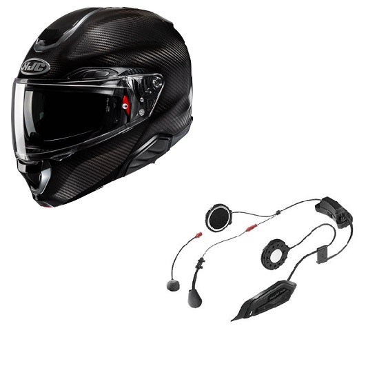 CASCO HJC RPHA 91 CARBON + INTERCOM SMART 11B