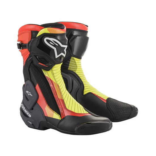 BOTAS ALPINESTARS SMX PLUS V2 ROJAS Y AMARILLO FLUO