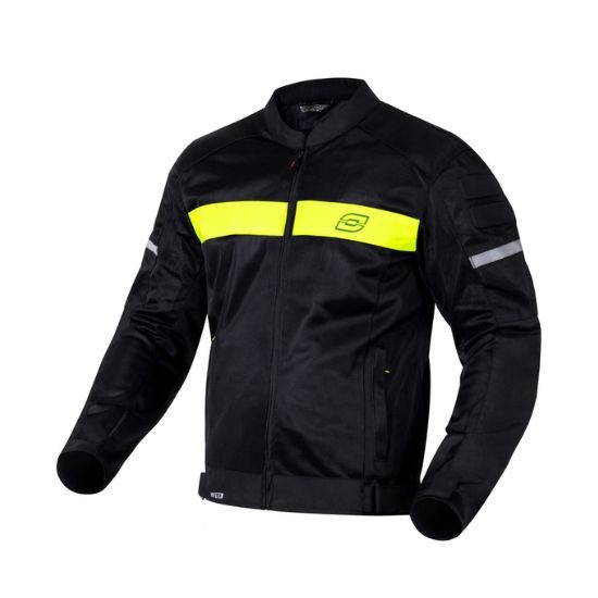 CHAQUETA OZONE DART NEGRA Y FLUOR