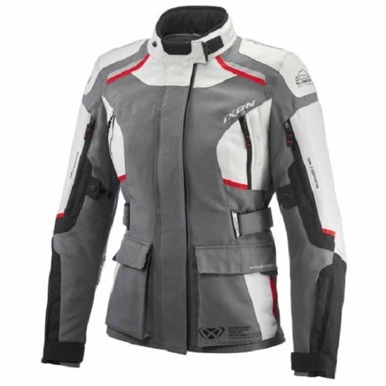 CHAQUETA IXON MIDGARD LADY GRIS, NEGRA Y ROJA