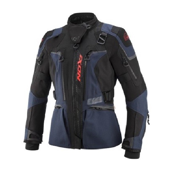 CHAQUETA IXON ODIN LADY NAVY, NEGRA Y ROJA