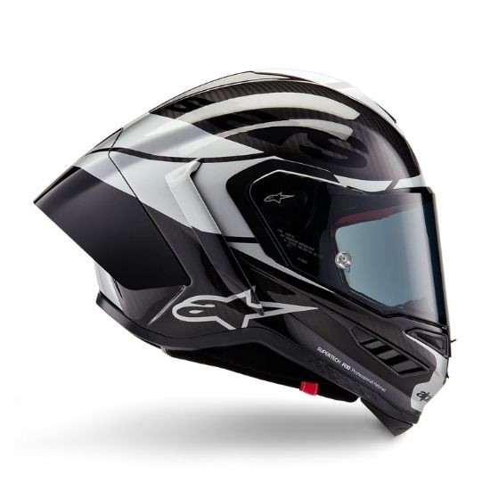 CASCO ALPINESTARS SUPERTECH R10 ELEMENT NEGRO CARBONO PLATA