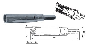 LLAVE DE BUJIAS 14mm                            especial BMW