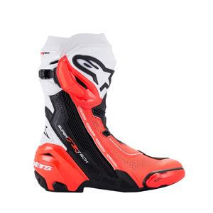 BOTAS ALPINESTARS SUPERTECH R VENTED NEGRA, BLANCA Y ROJO FLUO