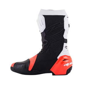 BOTAS ALPINESTARS SUPERTECH R VENTED NEGRA, BLANCA Y ROJO FLUO