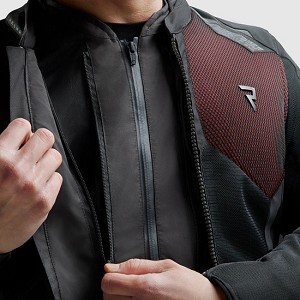 CHAQUETA REBELHORN JAX NEGRA Y ROJA