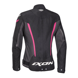 CHAQUETA IXON STRIKER LADY NEGRA, BLANCA Y FUSHIA