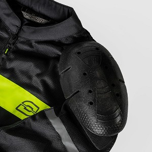CHAQUETA OZONE DART NEGRA Y FLUOR