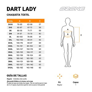 CHAQUETA OZONE DART LADY NEGRA