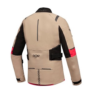 CHAQUETA IXON M-SKEID LADY SAND, NEGRA Y ROJA