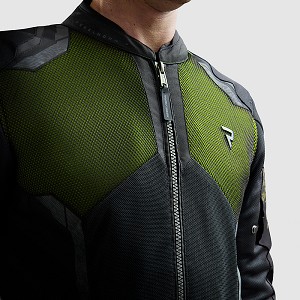 CHAQUETA REBELHORN JAX NEGRA Y AMARILLO FLUOR