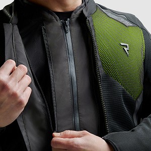CHAQUETA REBELHORN JAX NEGRA Y AMARILLO FLUOR