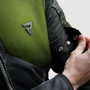 CHAQUETA REBELHORN JAX NEGRA Y AMARILLO FLUOR
