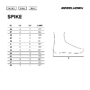 BOTA REBELHORN SPIKE NEGRA