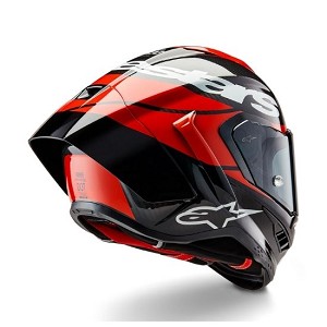 CASCO ALPINESTARS SUPERTECH R10 ELEMENT NEGRO CARBONO ROJO