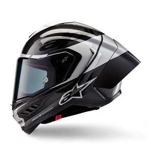 CASCO ALPINESTARS SUPERTECH R10 ELEMENT NEGRO CARBONO PLATA