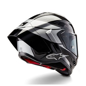 CASCO ALPINESTARS SUPERTECH R10 ELEMENT NEGRO CARBONO PLATA
