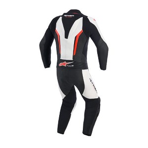MONO ALPINESTARS GP FORCE V2 1 PIEZA BLANCO, NEGRO Y ROJO FLUO