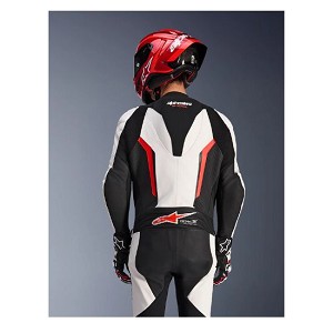 MONO ALPINESTARS GP FORCE V2 1 PIEZA BLANCO, NEGRO Y ROJO FLUO