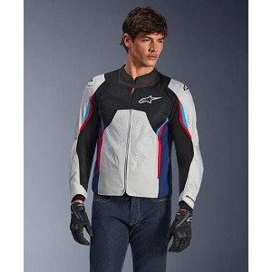CHAQUETA ALPINESTARS AST V3 AIR PLATEADA, AZUL Y ROJO