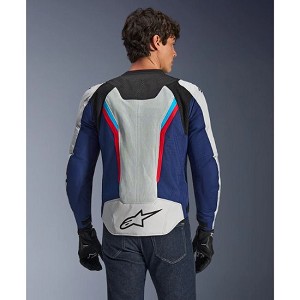 CHAQUETA ALPINESTARS AST V3 AIR PLATEADA, AZUL Y ROJO
