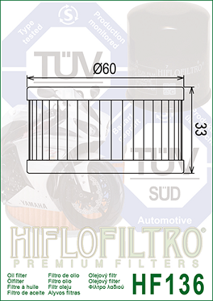 FILTRO ACEITE HF136