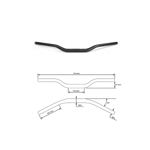 MANILLAR CONICO Dia.29/22mm x 40 de alto. PUIG negro