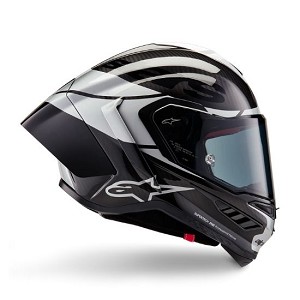 CASCO ALPINESTARS SUPERTECH R10 ELEMENT NEGRO CARBONO PLATA