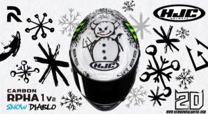 NUEVO HJC RPHA 1 V2 CARBON SNOW DIABLO