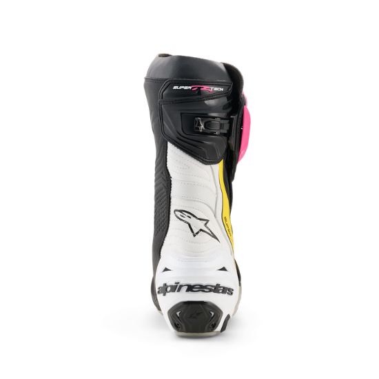 BOTAS ALPINESTARS SUPERTECH R NEGRA, MAGENTA, BLANCA Y AMARILLA