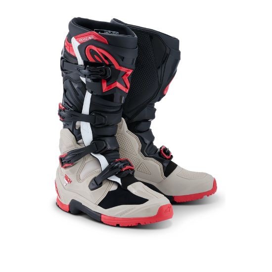 BOTAS ALPINESTARS TECH 7 ENDURO 2026 NEGRA, GRIS Y ROJO