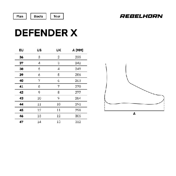 BOTAS REBELHORN DEFENDER X NEGRA
