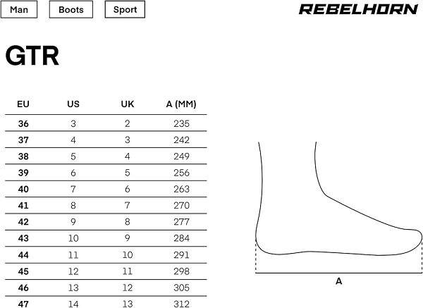 BOTAS REBELHORN GTR NEGRAS