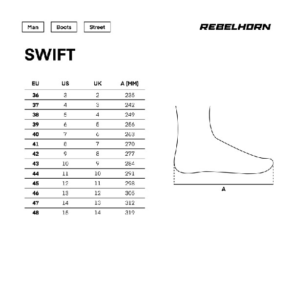 BOTAS REBELHORN SWIFT NEGRA Y ROJA