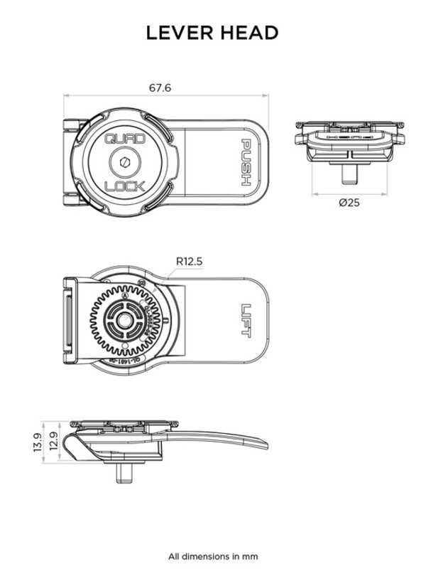 CABEZAL DE PALANCA QUAD LOCK