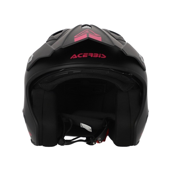 CASCO ACERBIS JET ARIA NEGRO Y ROSA