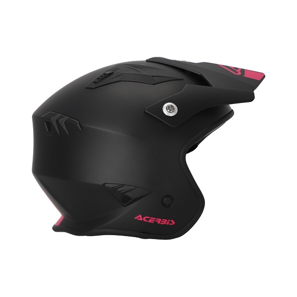 CASCO ACERBIS JET ARIA NEGRO Y ROSA