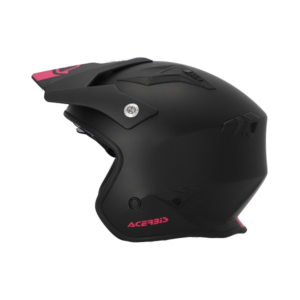 CASCO ACERBIS JET ARIA NEGRO Y ROSA