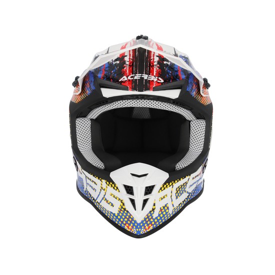 CASCO ACERBIS LINEAR BLANCO Y AZUL