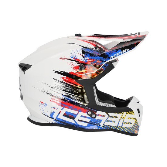 CASCO ACERBIS LINEAR BLANCO Y AZUL