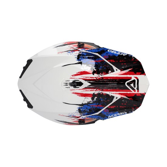 CASCO ACERBIS LINEAR BLANCO Y AZUL