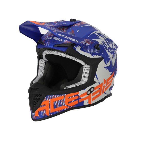 CASCO ACERBIS LINEAR GRIS Y AZUL