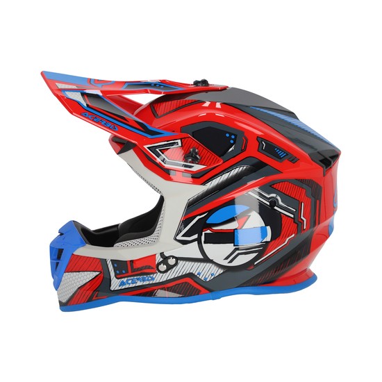 CASCO ACERBIS LINEAR ROJO Y AZUL