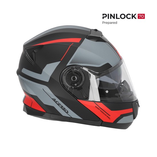 CASCO ACERBIS SEREL NEGRO Y ROJO