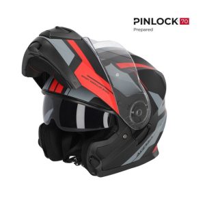 CASCO ACERBIS SEREL NEGRO Y ROJO