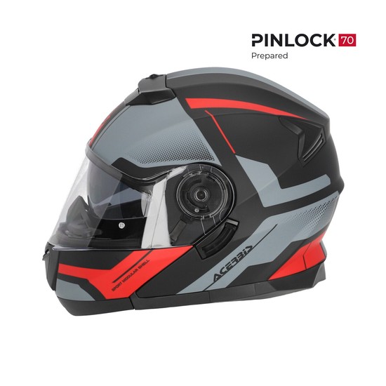 CASCO ACERBIS SEREL NEGRO Y ROJO