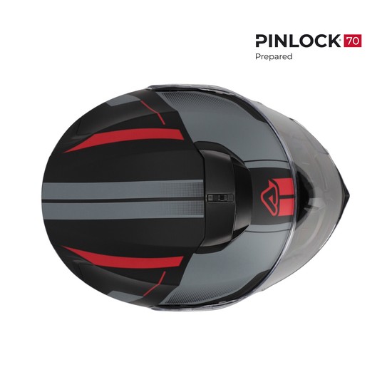 CASCO ACERBIS SEREL NEGRO Y ROJO