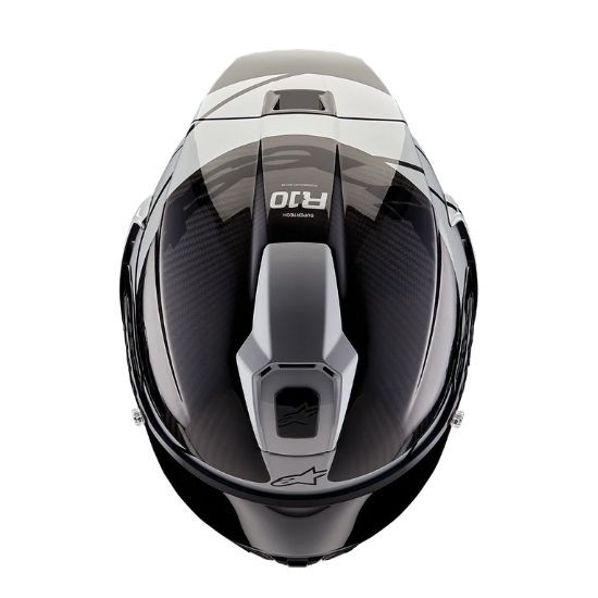 CASCO ALPINESTARS SUPERTECH R10 ELEMENT NEGRO CARBONO PLATA