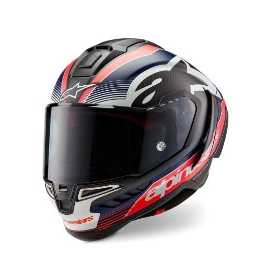 CASCO ALPINESTARS SUPERTECH R10 TEAM NEGRO CARBONO ROJO